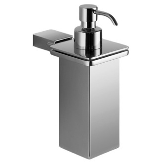 Soap Dispenser Wall Mounted Square Polished Chrome Soap Dispenser Gedy 3881-01-13